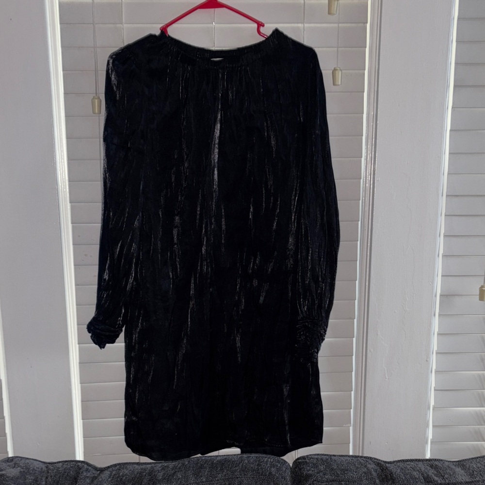 Cato Shimmering Black Long Sleeve Dress